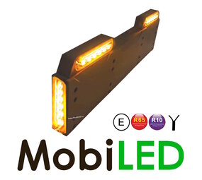 Plaque d'immatriculation avec flashes ambres