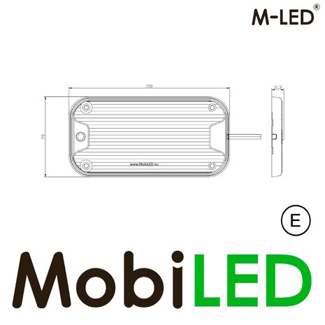 M-LED M-LED Lampe d'intérieur 12-30 volts rectangle M-LED M-LED Lampe d'intérieur 12-30 volts rectangle