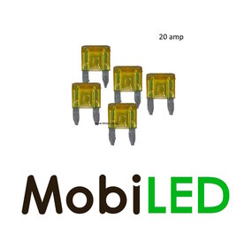 20 ampère mini steekzekering 5 stuks 20 ampère mini steekzekering 5 stuks