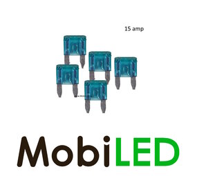 15 ampère mini steekzekering 5 stuks