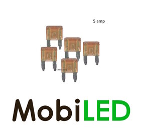 5 ampère mini steekzekering 5 stuks 5 ampère mini steekzekering 5 stuks