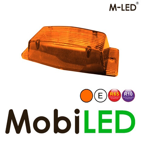 M-LED M-LED Dubbelbrander met flitser klassieke stijl amber lens