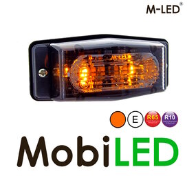 M-LED Double burner amber/white with strobe dark lens