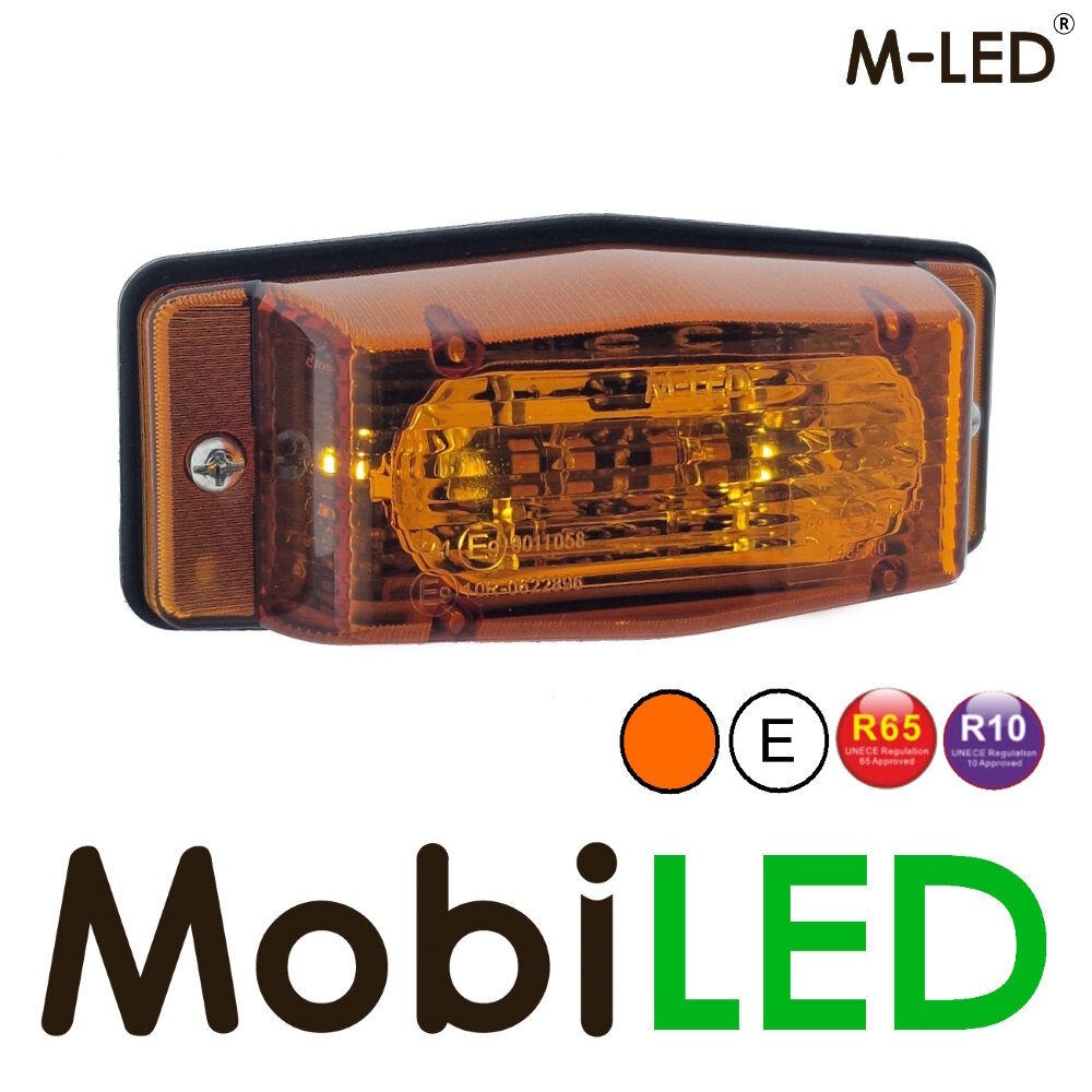 M-LED M-LED Dubbelbrander met flitser klassieke stijl amber lens