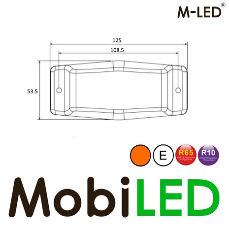 M-LED M-LED Double Burner with strobe classic style transparant lens