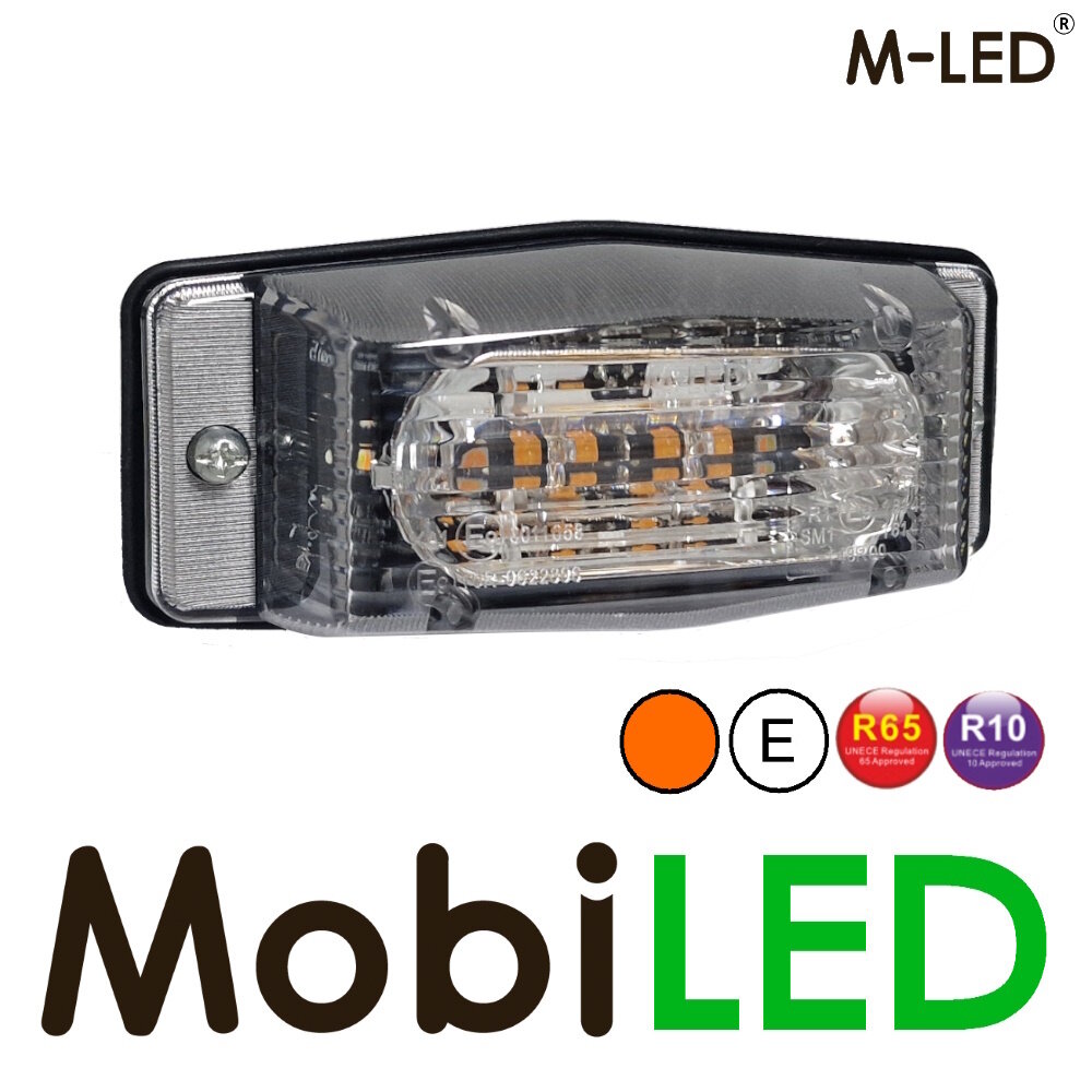 M-LED M-LED Dubbelbrander met flitser klassieke stijl transparante lens