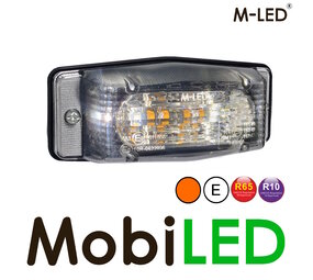 M-LED Double burner amber/white with flasher transparent lens