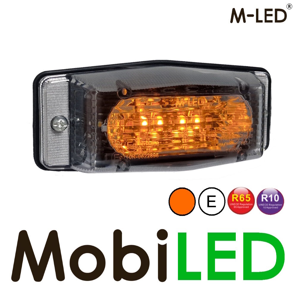 M-LED M-LED Dubbelbrander met flitser klassieke stijl transparante lens