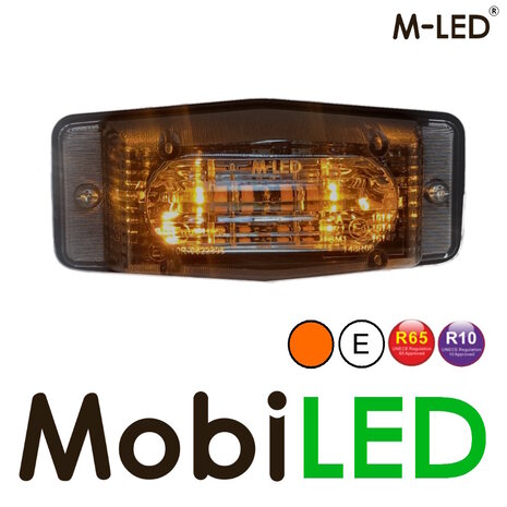 M-LED M-LED Dubbelbrander met flitser klassieke stijl transparante lens