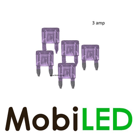 3 ampère mini steekzekering 5 stuks 3 ampère mini steekzekering 5 stuks