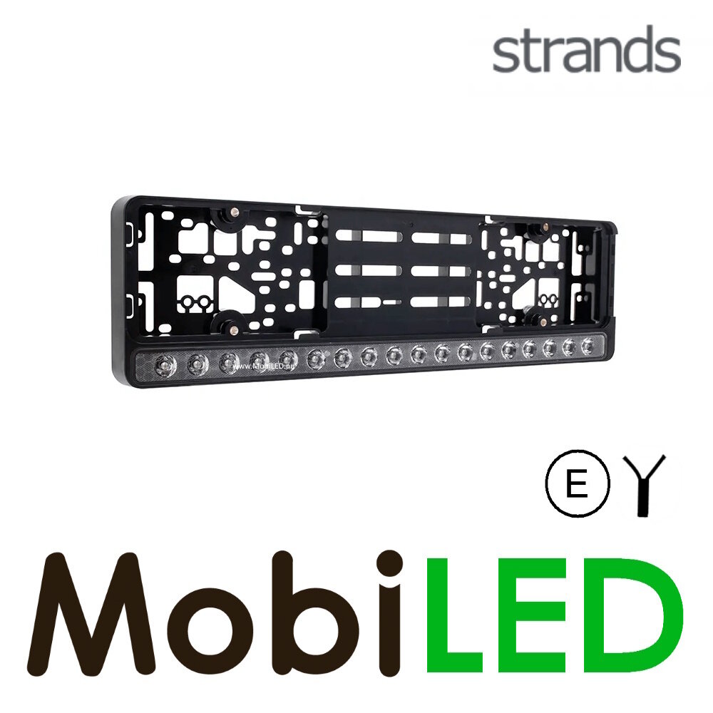 Strands LED bar, seamlessly integrated into the license plate holder