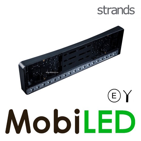 Strands LED-bar, naadloos geïntegreerd in de kentekenplaathouder