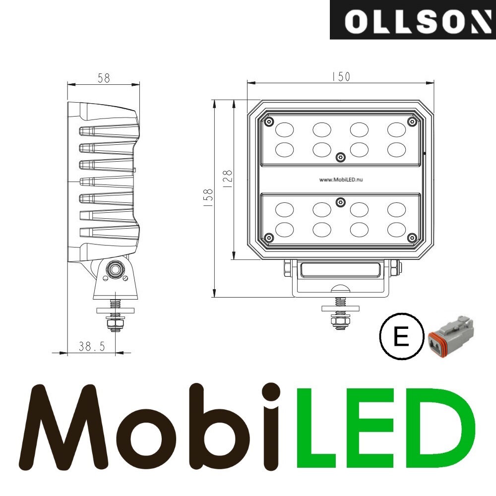 Ollson Ollson Fish-eye serie werklamp 80W E-keur