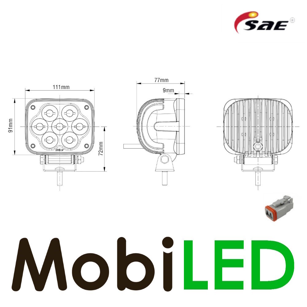 SAE SAE werklamp rechthoek 35W