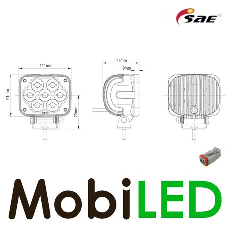 SAE SAE werklamp rechthoek 35W