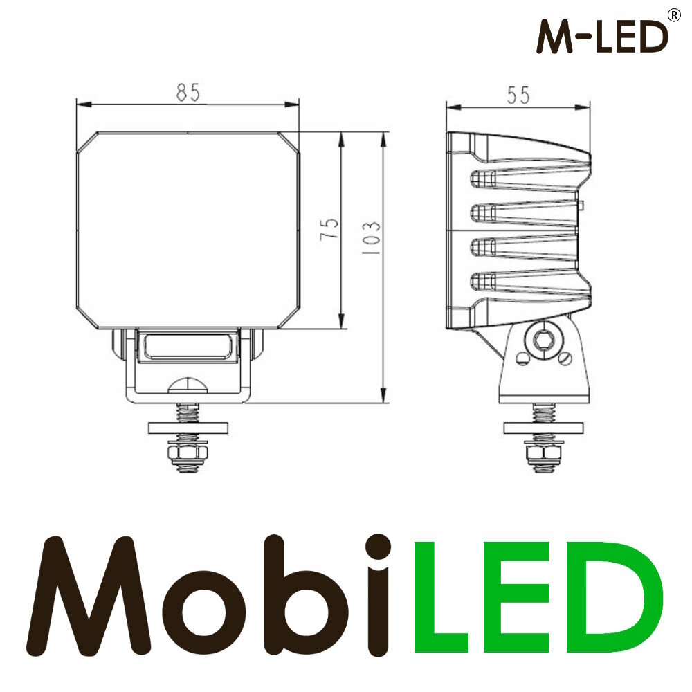 M-LED M-LED Work lamp 40W E-mark M-LED M-LED Work lamp 40W E-mark