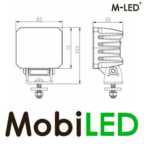 M-LED M-LED Work lamp 40W E-mark M-LED M-LED Work lamp 40W E-mark