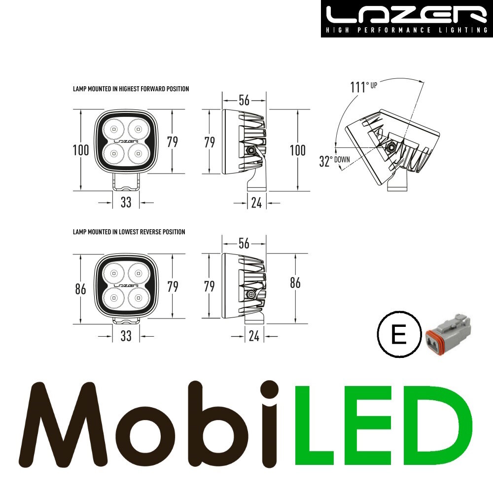 LAZER LAZER Utility werklamp 8 cm 25W E-keur