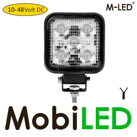 M-LED M-LED Werklamp 15W vierkant mini 10-48V M-LED M-LED Werklamp 15W vierkant mini 10-48V