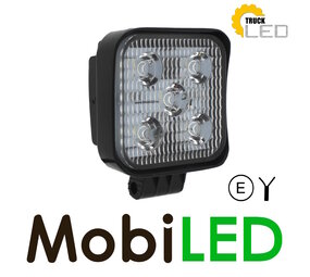 TruckLED E-mark 15W work light square mini 2m cable TruckLED E-mark 15W work light square mini 2m cable