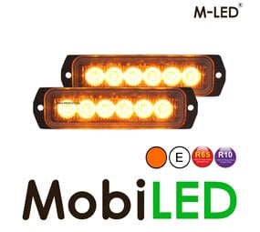 M-LED 2 Flashers ultra narrow 6 LEDs extra bright amber M-LED 2 Flashers ultra narrow 6 LEDs extra bright amber