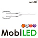 M-LED M-LED 2 Flashes ultra étroits ambre regard de fumée 6 LED avec boîte de jonction E-marque