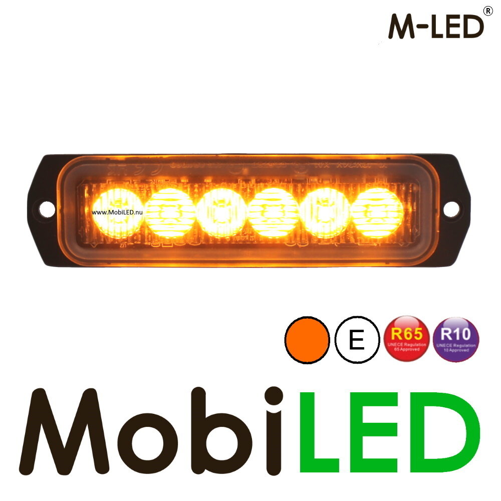 M-LED M-LED 2 Ultra narrow flashers amber 6 LEDs extra bright E-mark with junction box M-LED M-LED 2 Ultra narrow flashers amber 6 LEDs extra bright E-mark with junction box