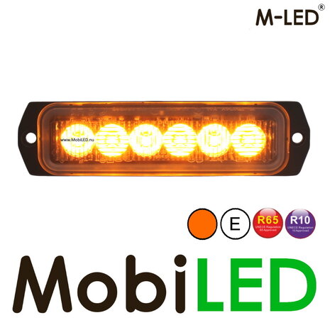 M-LED M-LED 2 Ultra narrow flashers amber 6 LEDs extra bright E-mark with junction box M-LED M-LED 2 Ultra narrow flashers amber 6 LEDs extra bright E-mark with junction box