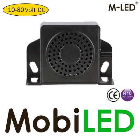 M-LED M-LED Achteruitrij-alarm 10-80 VDC 92-107dB met piep of ruis M-LED M-LED Achteruitrij-alarm 10-80 VDC 92-107dB met piep of ruis