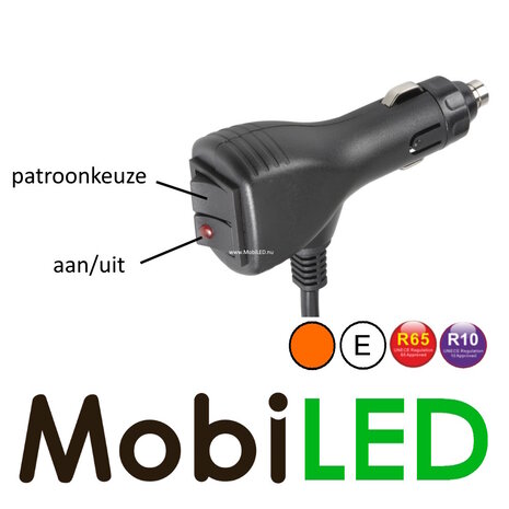 Flitslamp Amber 27 watt magneet/vast