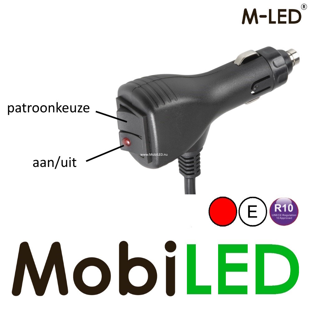 M-LED M-LED Flash lamp Red 27 watts magnet/fixed E-mark