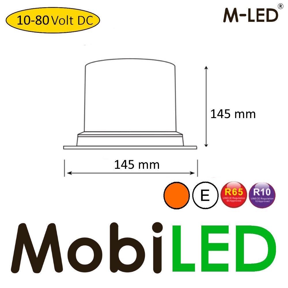 M-LED M-LED Flitslamp Amber 4 patronen magneet 12-80V E-keur M-LED M-LED Flitslamp Amber 4 patronen magneet 12-80V E-keur