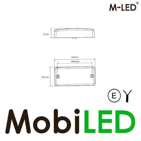 M-LED M-LED Classic side marker white transparent lens E-mark M-LED M-LED Classic side marker white transparent lens E-mark