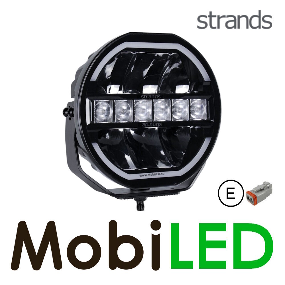 Strands Strands Siberia Skylord 7 pouces avec feu de position ambre et blanc Noir E-mark Strands Strands Siberia Skylord 7 pouces avec feu de position ambre et blanc Noir E-mark