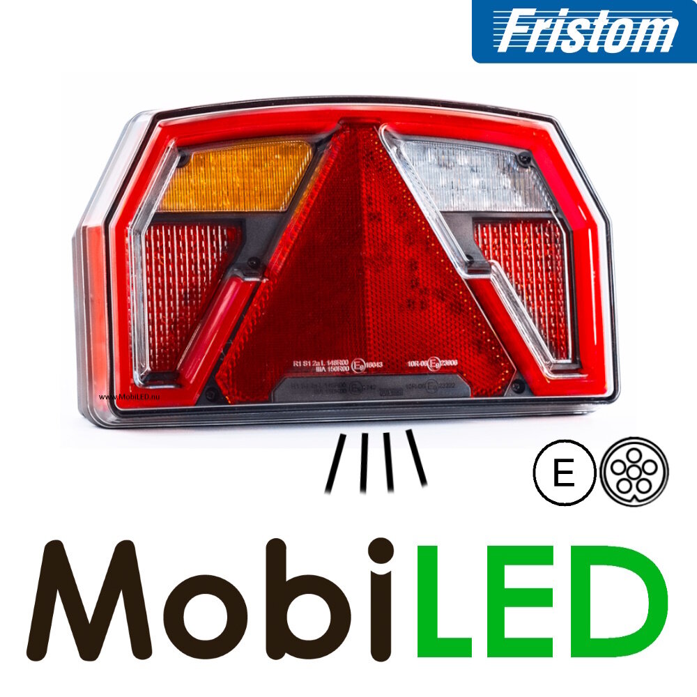 Fristom Achterlicht 5 functies met kentekenverlichting bajonet links E-keur Fristom Achterlicht 5 functies met kentekenverlichting bajonet links E-keur