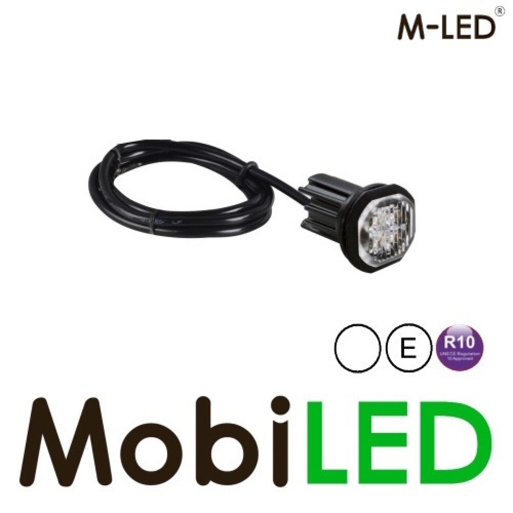 M-LED M-LED Hide away flitser wit inbouw E-keur M-LED M-LED Hide away flitser wit inbouw E-keur