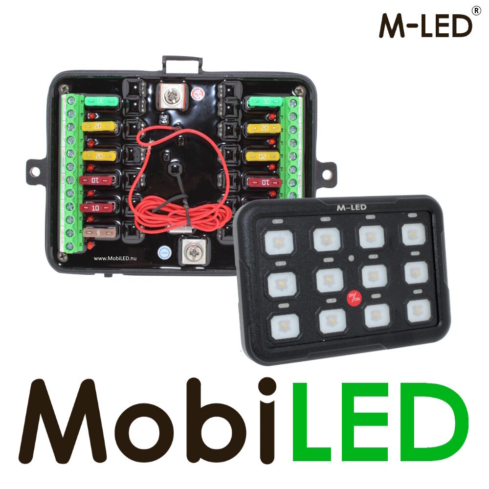 M-LED M-LED Panneau de contrôle avec bloc d'alimentation 12 boutons 12/24V M-LED M-LED Panneau de contrôle avec bloc d'alimentation 12 boutons 12/24V
