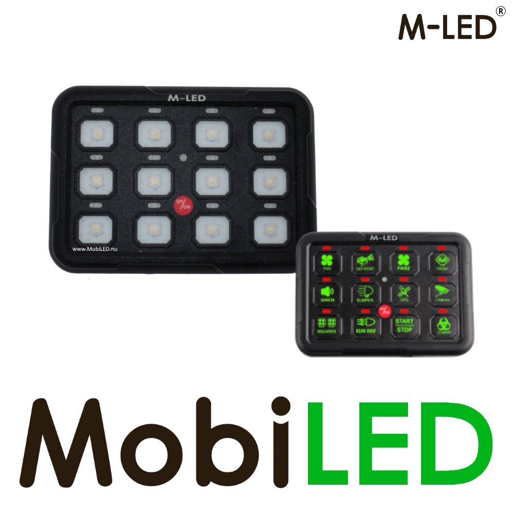 M-LED M-LED Panneau de contrôle avec bloc d'alimentation 12 boutons 12/24V M-LED M-LED Panneau de contrôle avec bloc d'alimentation 12 boutons 12/24V