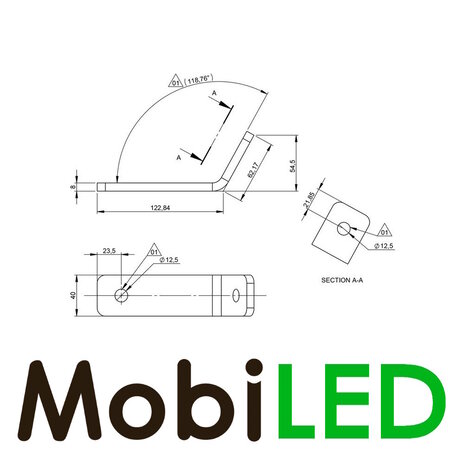 Heavy duty support for work lamp