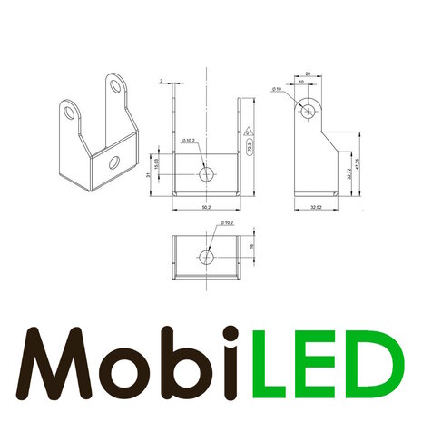 Heavy duty bracket for work lamp Heavy duty bracket for work lamp