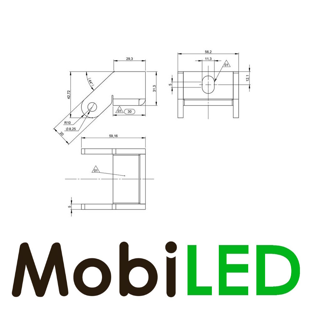 Bracket robuste pour lampe de travail