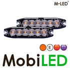 M-LED M-LED 2 Super thin flashers 6 LEDs amber with junction box E-mark