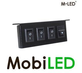 M-LED M-LED Schakelpaneel 4 knoppen bedraad M-LED M-LED Schakelpaneel 4 knoppen bedraad