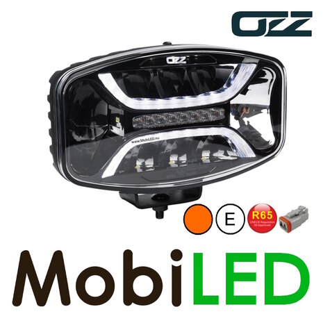 OZZ OZZ Oval spotlight with position light and flash black