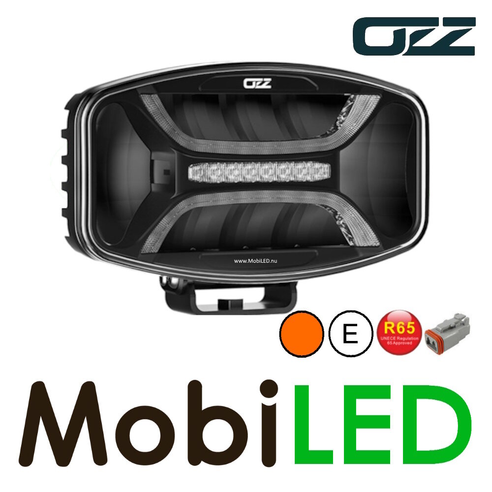 OZZ OZZ Oval spotlight with position light and flash black