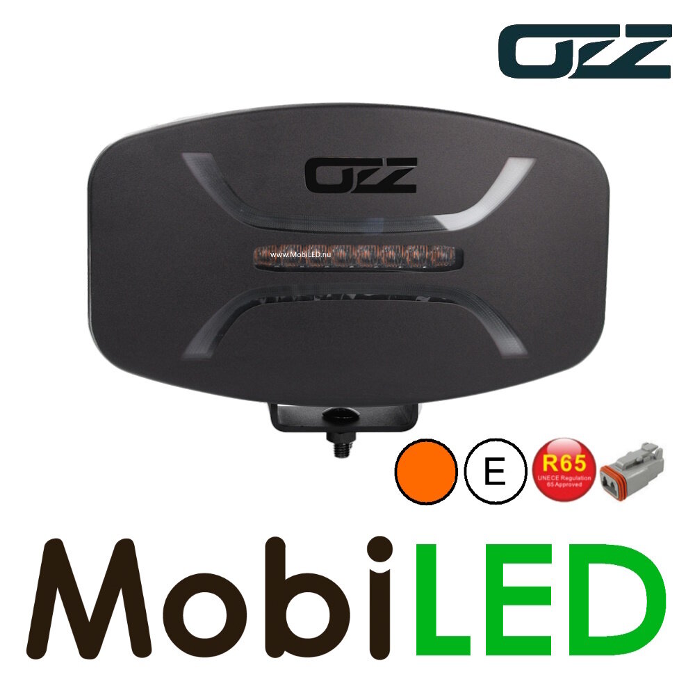 OZZ OZZ Oval spotlight with position light and flash black