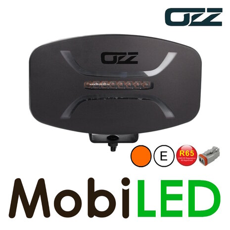 OZZ OZZ Oval spotlight with position light and flash black