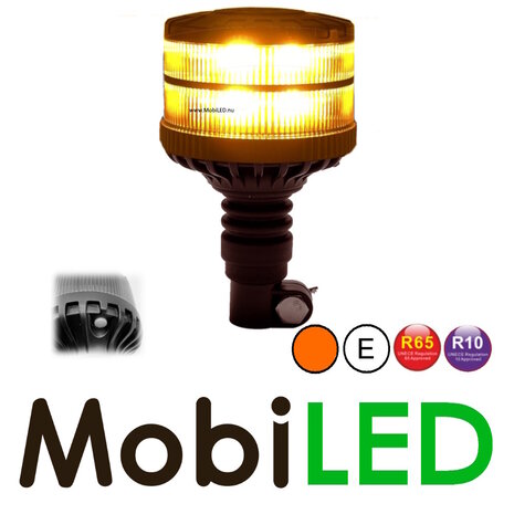 Rotating beacon / flasher dark lens DIN flex