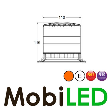 Balise rotative / lampe flash lentille sombre montage fixe Balise rotative / lampe flash lentille sombre montage fixe