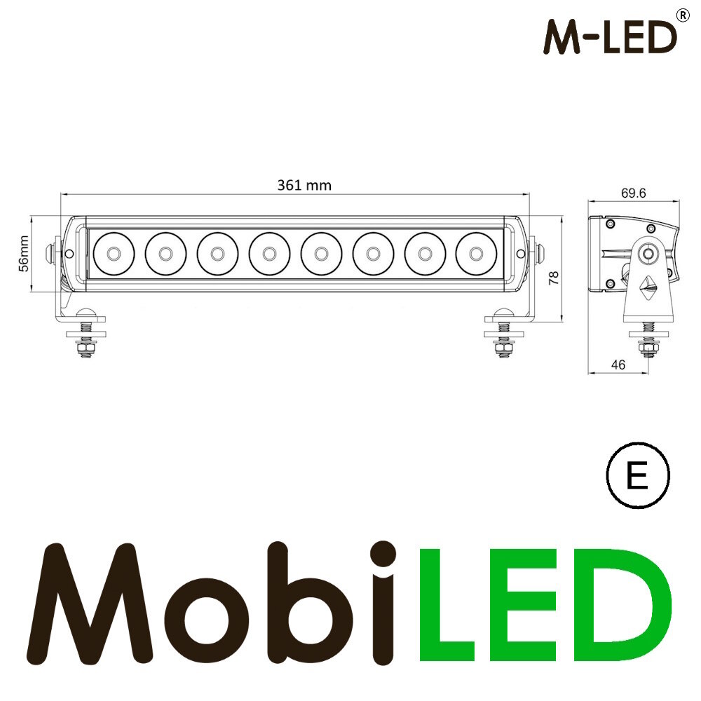 M-LED M-LED HD Black serie  ledbar 14"/36 cm 80W E-keur M-LED M-LED HD Black serie  ledbar 14"/36 cm 80W E-keur